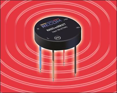 Recom's tiny 2W and 3W AC/DC converters for small smart electronics now at Dengrove